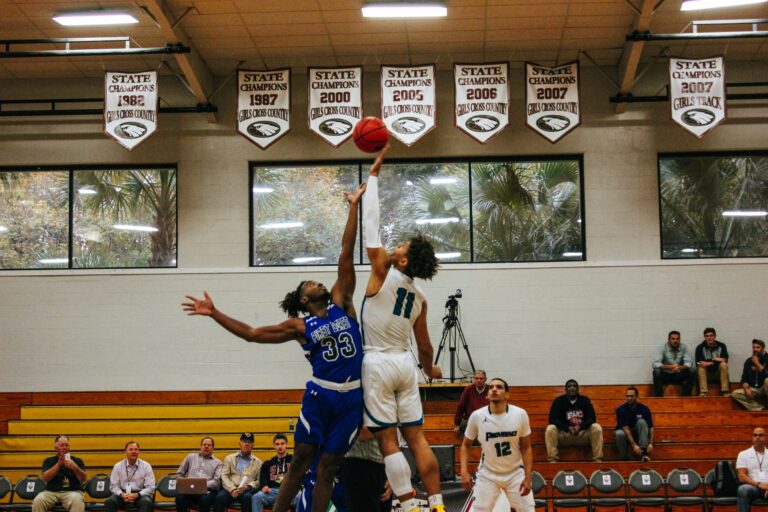The tip-off at the Fortegra High School 9:12 Invitational